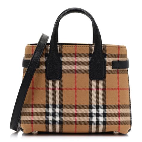 burberry nova check banner bag.